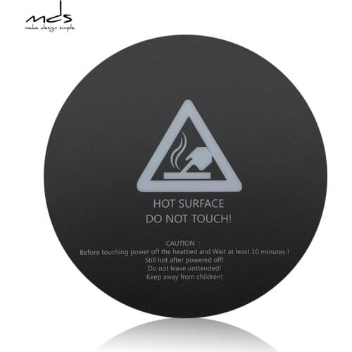 5pcs/lot Reprap Kossel Rostock 3D Printer diameter 170mm round Build Plate Sheet Heat Bed Platform Replace Platform Tape