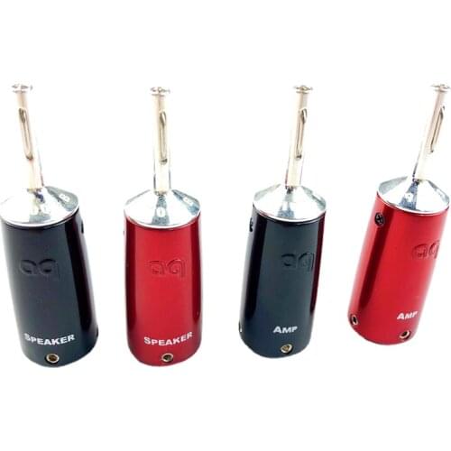 No Welding 1003 Series Silver Banana or Spade Plug for DIY Audio Speaker Cable