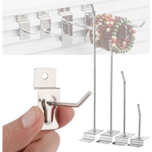 5Pcs Metal Grid Perforated Wall Storage Racks Hooks Retail Shop Peg Goods Display Shelf Panel Pegboard Hooks Fits Workshop Hook