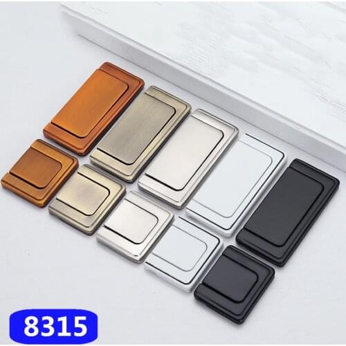 No Punching No Slotting Hidden Handle Zinc Alloy Kitchen Furniture handle drawer Knobs Hole Pitch 32/64mm