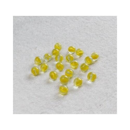 Free shipping 80pcs/lot Rare yellow glass beads 14 mm ball vase decoration decorative glass ball marbles