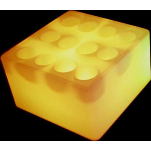 D43*H26cm 16 Color Change LED luminous Wine Rack Waterproof IP65 Glowing Square Wine Holder for Bar Furniture Sets free ship 1pc