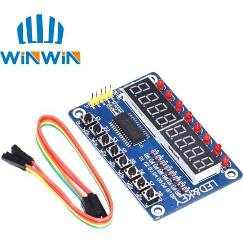 D82 1pcs Key Display For AVR New 8-Bit Digital LED Tube 8-Bit TM1638 Module