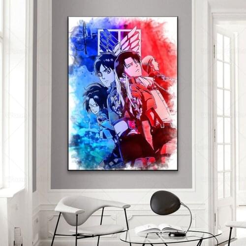 Attack On TitanEren Jager Anime Home Decor Wall Picture Wallpaper Decorative Wall Picture for Living Room