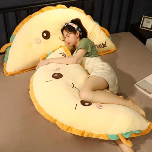 Food Semicircle Toast Cake Plush Toy Cute Bread Stuffed Doll Soft Nap Sleep Pillow Sofa Bed Cushion Creative Birthday Gift 95cm