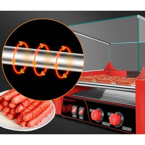 Electric Sausage Baking Machine Commercial Sausage Maker Automatic Mini Dual Control Temperature WY-007