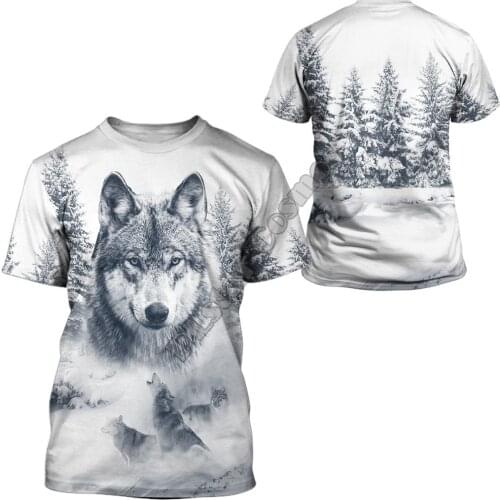PLstar Cosmos Wolf Snow 3D Printed t-shirt Harajuku Streetwear T shirts Funny Men For Women Short Sleeve 12