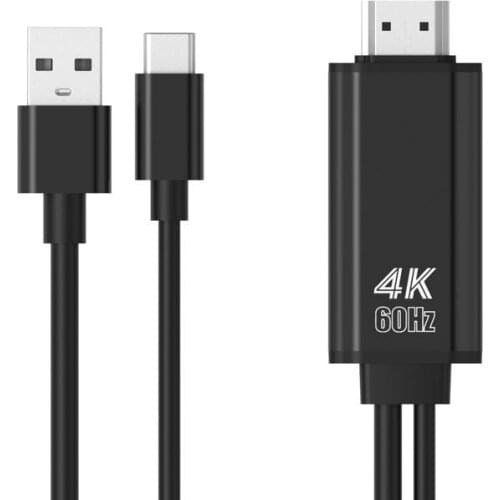 USB-C to HDMI USB 4K HDTV HD Cable For HDTV TV Digital Audio Adapter Cable 1.8m