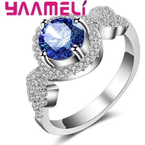 Ring Multicolor Dance Competition 925 Sterling Silver Sparkling Luxury Romantic Style Wedding Dating Friendly Gift