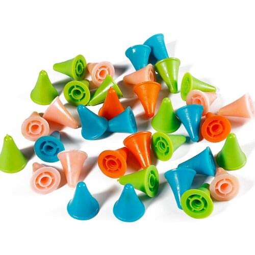 10/20pcs Knitting Needles Point Protectors Rubber Cone Shape Knitting Needles Cap Tips Point Knitting Craft Sewing Accessories