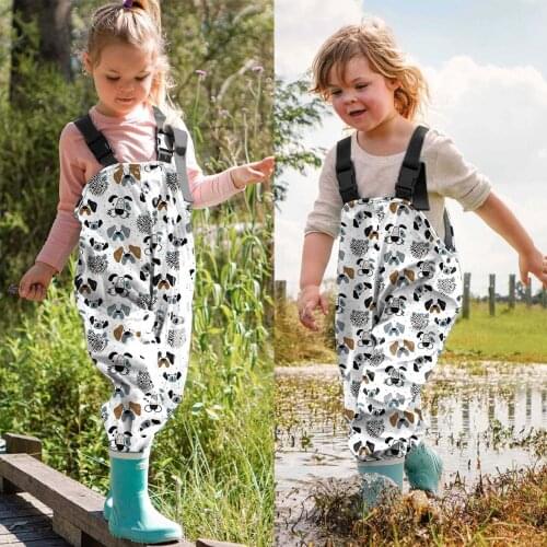 Children Waterproof Rain Pants Fashion Kids Waterproof Overalls Outdoor Bib Dungarees Raincoat Baby Jumpsuits Boys Girls Pants