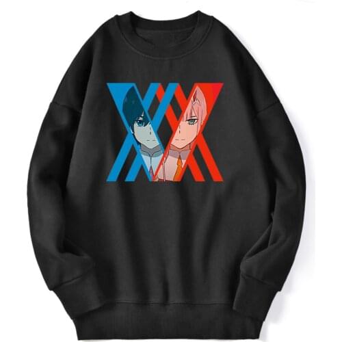 Mens Sweatshirt Darling In The Franxx Long Sleeve Fleece Hoody Leisure Standard Clothing 2020 New O-neck Sudaderas Masculino