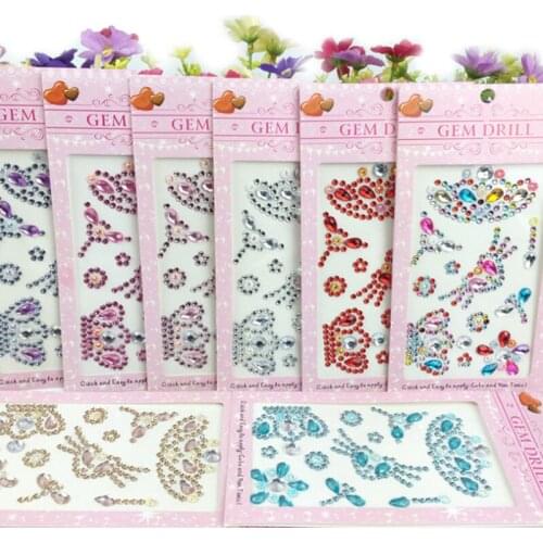 1pc Double Crown Rhinestone Sticker Kawaii DIY Mobile Phone Decor Notebooks Accessories Supplies Child Stationery