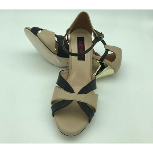 Sexy NEW Argentina Tango Dance Shoes Wedding Shoes Party Shoes for women Flamenco shoes leather outsole T6295NBL 7.5cm heel