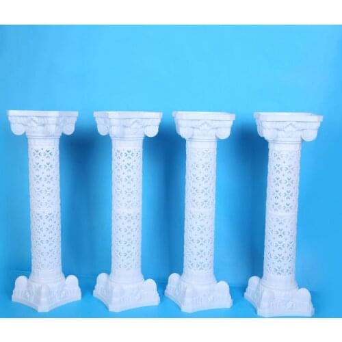 Hollow Flower Design Roman Columns White Color Plastic Pillars Road Cited Wedding Props Event Decoration Supplies