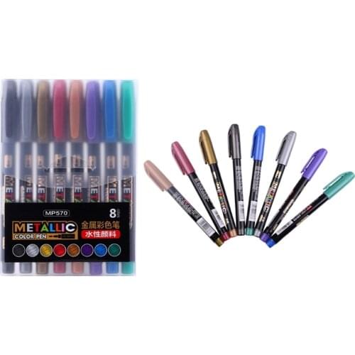8 Colors Epoxy Resin Drawing Pen Acrylic Paint Highlights Metallic Permanent Marker Graffiti Point Pen