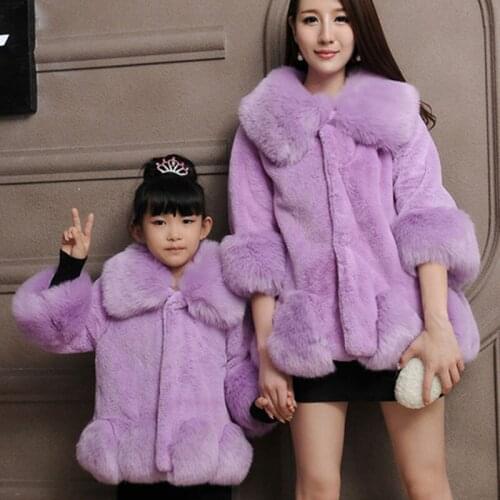 2020 Furry Fur Coat Furry Women Warm Female Outerwear Autumn Winter Coat Jacket Hairy Overcoat Manteau Girls Children Fur Coat