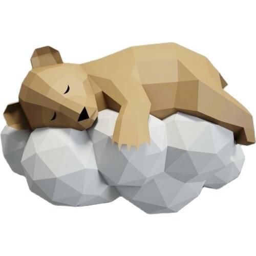 Nordic 3D Wall Decoration Room Decor Kawaii Cloud Bear Papercraft Bedroom Girl Children Room Wall Hanging Decoration Gift Ideas