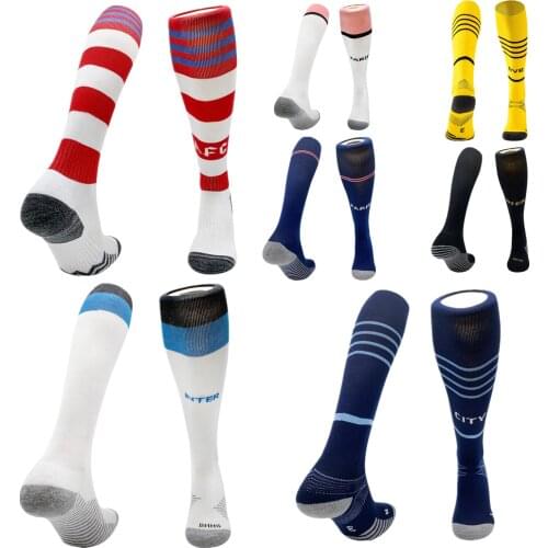 Adult Sports Soccer Socks Kids Breathable thick Running Football Sock knee-high Long Stocking Compresion Non-slip Club Sock