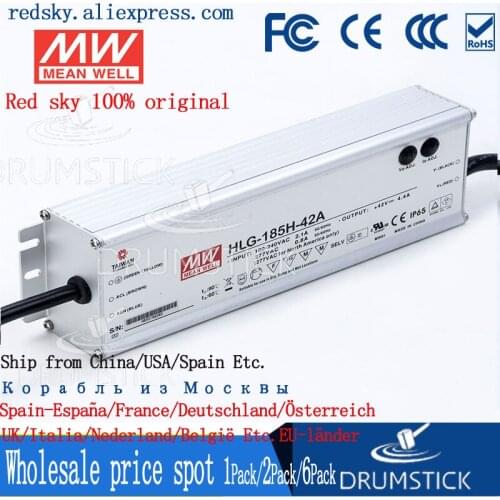 Steady MEAN WELL HLG-185H-42A 42V 4.4A meanwell HLG-185H 184.8W Single Output LED Driver Power Supply A type