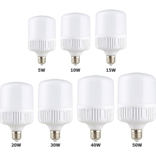 E27 Light Bulb 5W 10W 15W 20W 30W 40W 50W LED Lamp Replacement Spotlight for Home Living Room