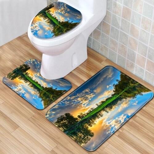 Thregost Bath & Toilet Rug Sets