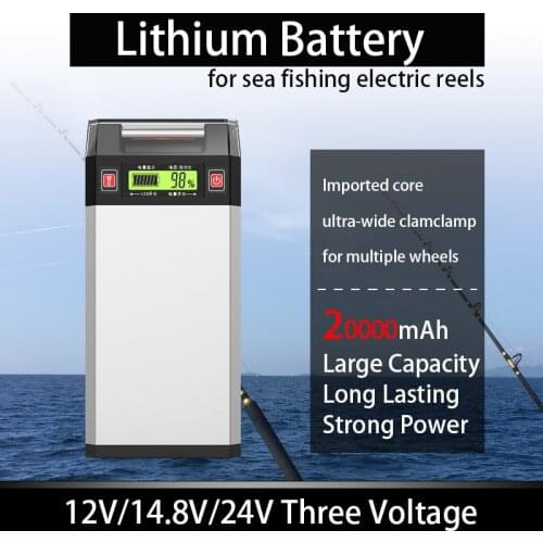 DC14.8V 20000mAh High Quality Large Capacity Sea Fishing Cordless Lithium Battery for DAWA Electric Take Up Reels Boat Power