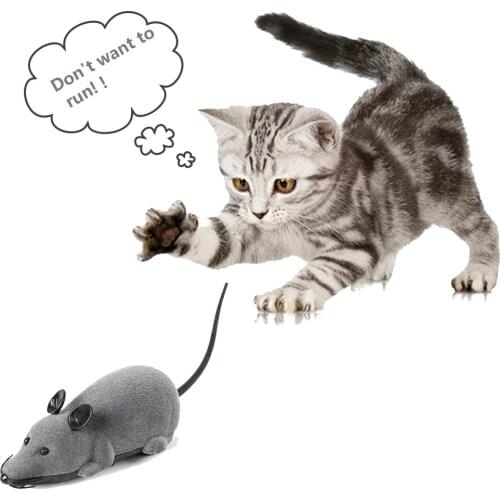Funny Electric RC Animals Wireless Remote Control Pet Funny Playing Mouse Toy For Cat Puppy Kids Toy Gifts