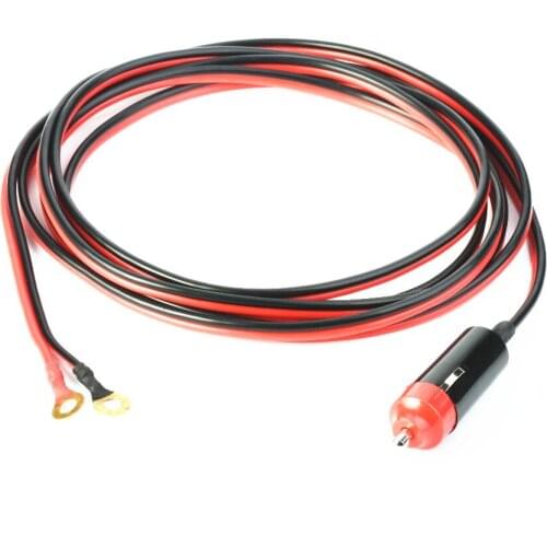 NEW 12V 15A Male Plug Cigarette Lighter Adapter Power Plug O Type Terminal For Car Backup, Air Pump, Electric Cup 1M/3M