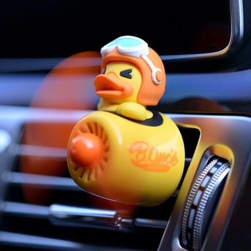 Cute Duck Pilot Car Air Freshener Rotatable Propeller Airplane Air Outlet Perfume Flavoring For Car Accessories Interior