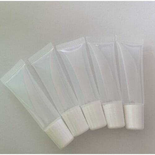 White Portable Tubes Makeup Concealer Cosmetic Soft Box DIY Lipstick Lip Balm Tubes Empty Lip Gloss Lip Glaze Squeeze Container