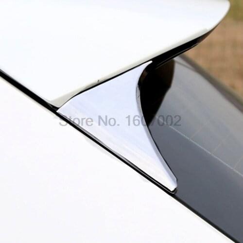 For Nissan Qashqai 2014 2015 2016 2pcs Chrome Tail Rear Window Sequins Windshield Triangle Molding Trim Protectors