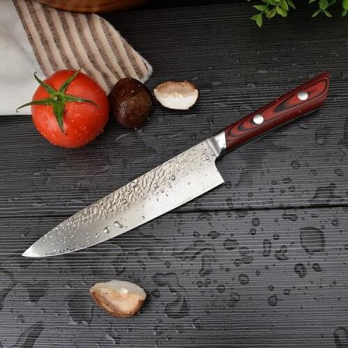 EVERRICH® Prefessional Cook Knife 8 Inch Chef Knife Japanese DV10 Damascus Knives G10 Ergonomic Handle Beauty Box W/Guard