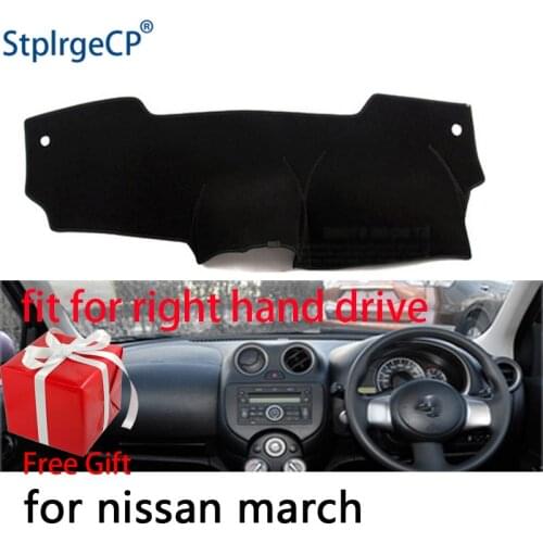 Car Dashboard Cover Mat for Nissan MARCH Micra K13 2010-2016 Right Hand Drive Dashmat Pad Dash Mat Covers Dashboard Accessories
