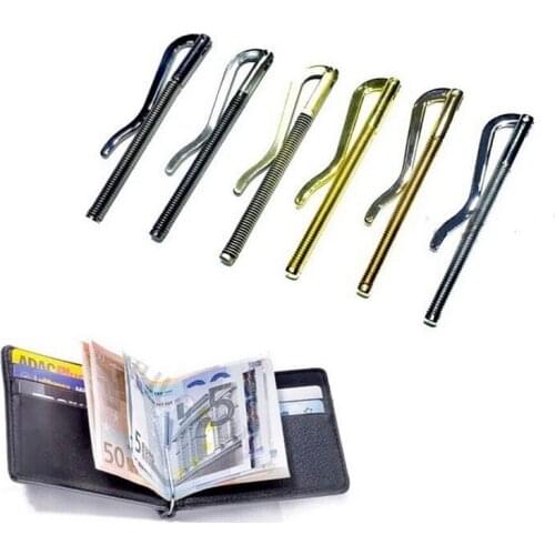 Wallet for Men Women Unisex Metal Bifold Money Clip Bar Wallet Replace Parts Spring Clamp Cash Holder Money Clip Dollar Clamp
