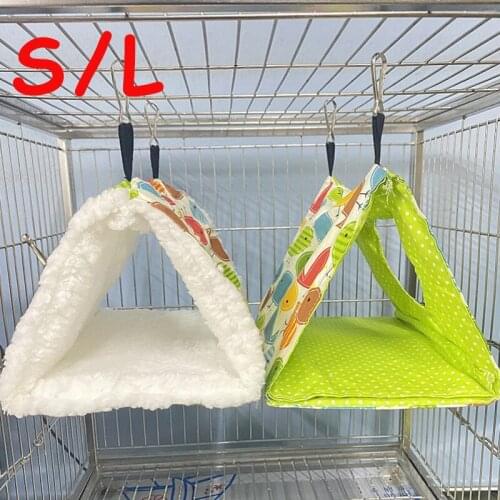 Soft Cloth/Plush Bird Nest Snuggle Hanging Cave Home Parrot Swing Toy Cage Hammock Pet Bird Bed