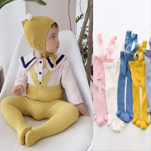 Soft Elastic Newborn Baby Tights Knitted Cotton Infant Toddler Baby Boys Girls Overall High Waist Pantyhose Baby Clothes