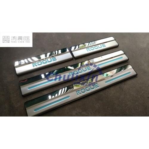 4pcs/lot for 2014 2015 2016 2017 Nissan Rogue Sport stainless steel scuff plate door sill pedal car accessories