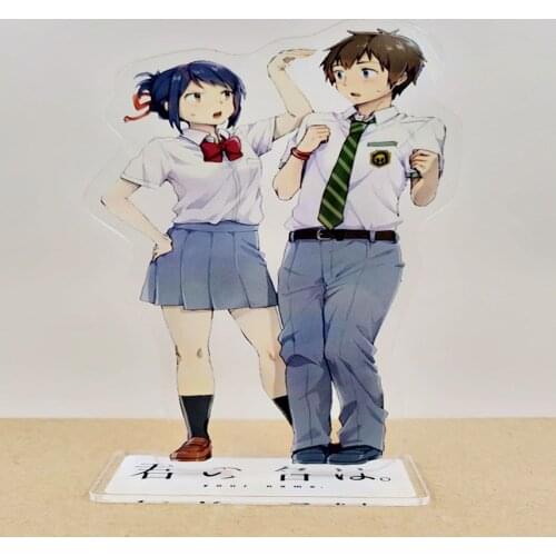 Anime Your Name Stand Figure Tachibana Taki Miyamizu Mitsuha Desktop Decoration Collection Model Toy Gifts