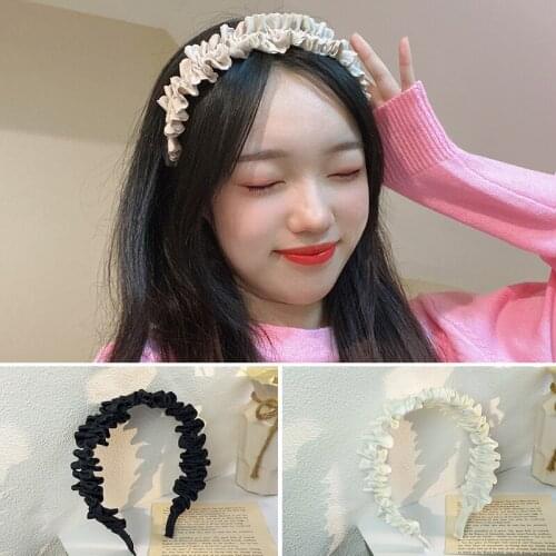 Headbands For Women Girls Retro Fold Black White Bezel Hairbands Vintage Hoop For Party Bride Wedding Hair Bands Accessories