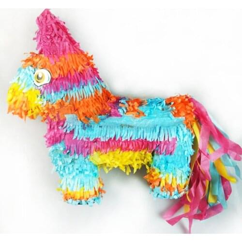 Pinata Rainbow Donkey Shape Game Props Sugar Beat Creative Decoration for Children Birthday Party