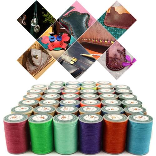 90 Meters 0.8mm Flat Waxed Thread Leather Hand Thread Stitching Durable Thread String Cord for Leather DIY Handicraft Tools