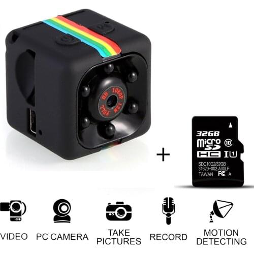 SQ11 Full HD 1080P Mini Sport DV DVR Camera Dash Cam IR Night Vision Black