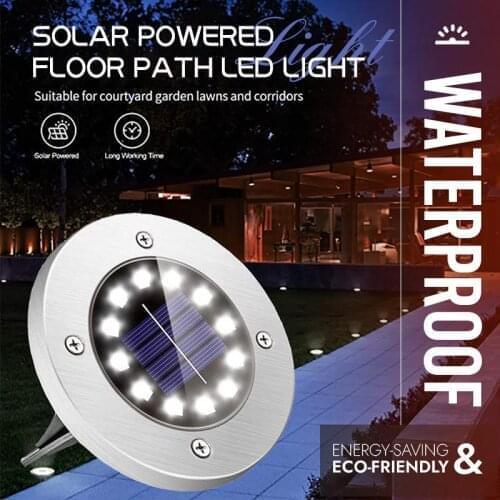 Solar Powered Floor Path LED Light IP65 5W 1.2V Outdoor Ground Garden Buried Yard Spot Lamp No Wiring Waterproof