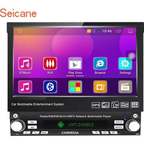 Seicane Android 10.0 7'' Universal Car GPS Navigation Player 1din Quad-Core Car Radio WiFi Bluetooth Multimedia Player NO DVD