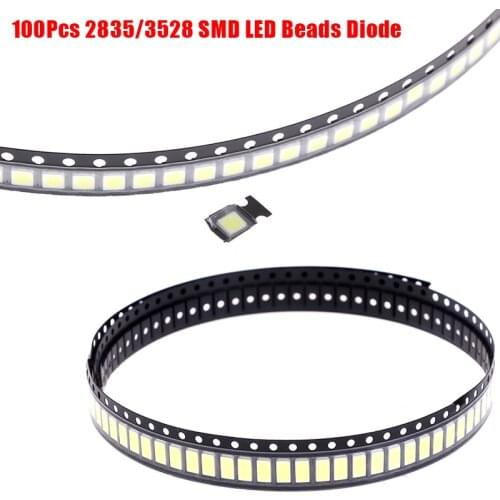 100Pcs 2835/3528 Chips SMD LED Beads 1W 3V Cold White Light For TV LED Diodes