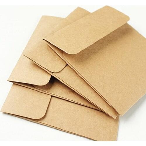 50pcs 12.8*13cm Kraft Blank Paper Window Envelopes Classical Party Birthday Weeding Invitation Envelope Gift Card Packing