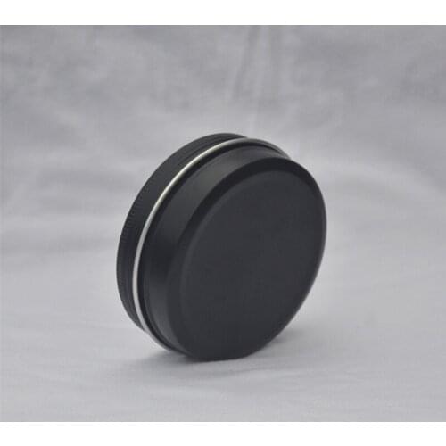 50pcs Frosted Black Aluminum Jar 110g Lip Oil Cosmetic Eye Cream Bottle Refillable Batom Lotion Tin Container Wholesale
