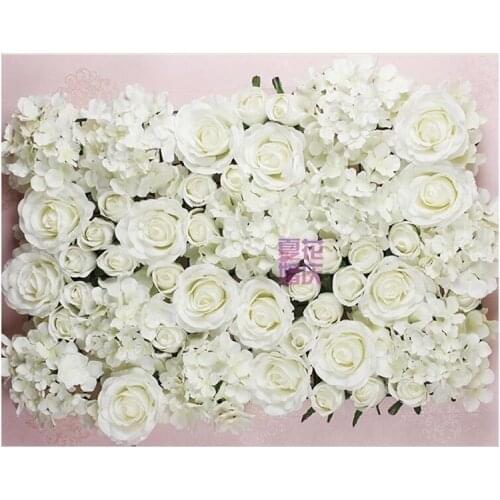 8pcs/lot Artificial silk Rose with Hydrangea flower wall wedding background decor home decoration wedding flower wall 40*60cm