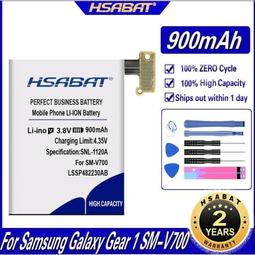 HSABAT LSSP482230AB B030FE 900mAh Battery for Samsung Galaxy Gear 1 SM-V700 V700 LSSP482230AB